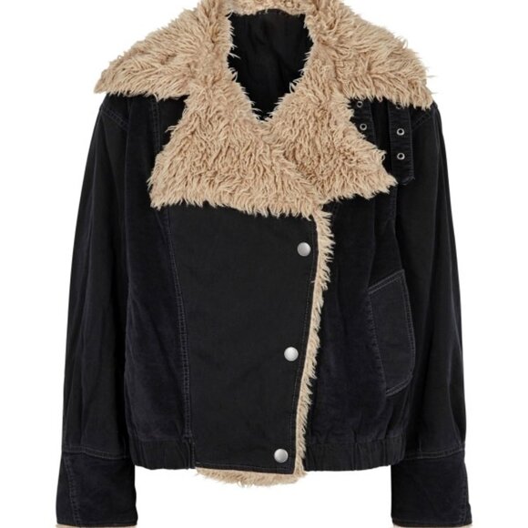 Free People Black Owen’s Sherpa Jacket - XS  as seen on Taylor Swift - Picture 5 of 12